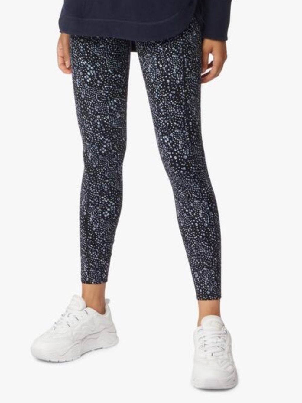Sweaty Betty Power Leggings 7/8 Length 23” Blue Celestial Dot Print Size XS